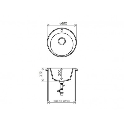 8068 Мойка Tolero R-108 №923 (Белый) d510